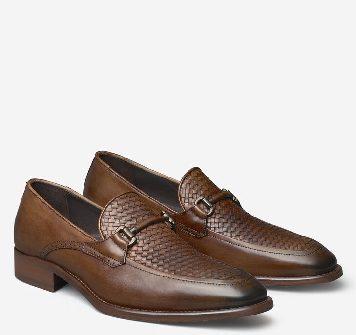 Johnston & Murphy Cormac Woven Bit Snörskor Herr - MörkKhaki Finskor [LT2307581]